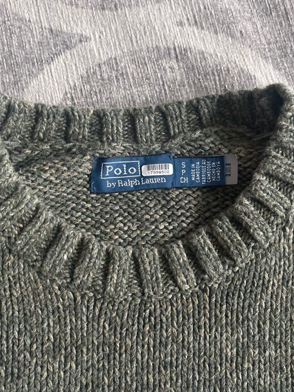 Polo Ralph Lauren Logo Green Sweater S - Picture 2 of 5